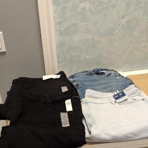 NWT Lot Of 4 Size 26 Old Navy Black and Blue Jeans Bundle